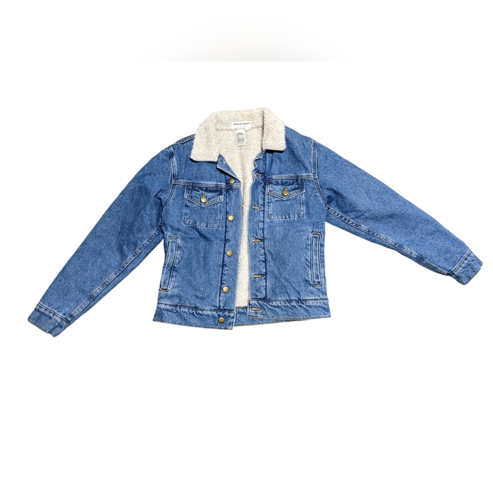 AMERICAN APPAREL UNI DENIM SHERPA JACKET MSRP$145